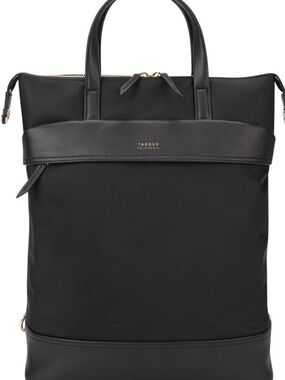 Targus Black Tote-Style Laptop Backpack with Gold Accents